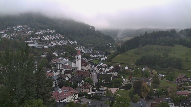 Dieses Bild zeigt eine Webcam-Aufnahme von Ottenhöfen, aufgenommen am Mittwoch, den 14.10.2026 um 08:50 Uhr