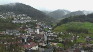 Dieses Bild zeigt eine Webcam-Aufnahme von Ottenhöfen, aufgenommen am Sonntag, den 12.04.2026 um 07:40 Uhr