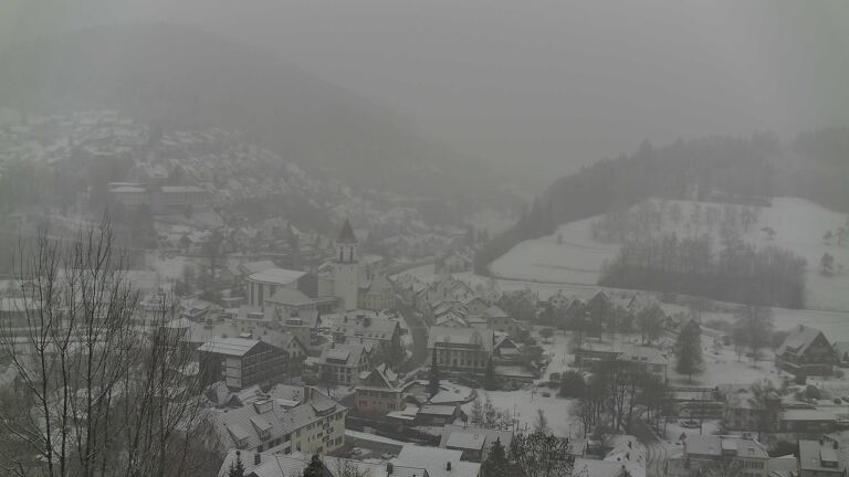 Dieses Bild zeigt eine Webcam-Aufnahme von Ottenhöfen, aufgenommen am Samstag, den 10.01.2026 um 11:10 Uhr