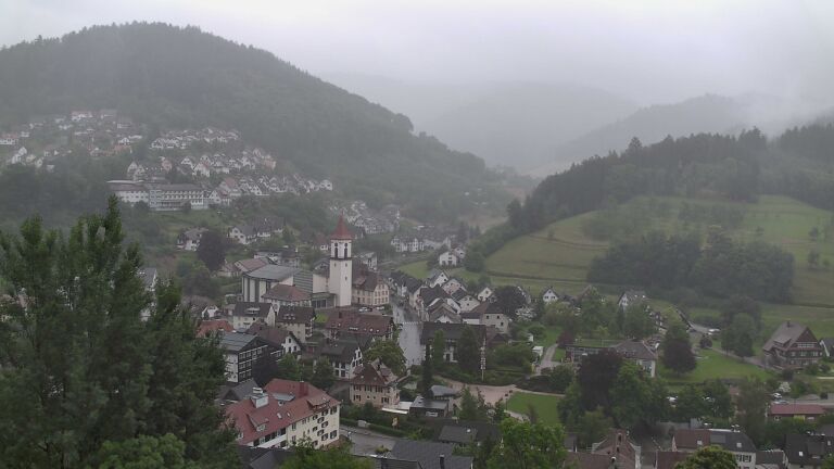 Dieses Bild zeigt eine Webcam-Aufnahme von Ottenhöfen, aufgenommen am Freitag, den 12.06.2026 um 08:00 Uhr