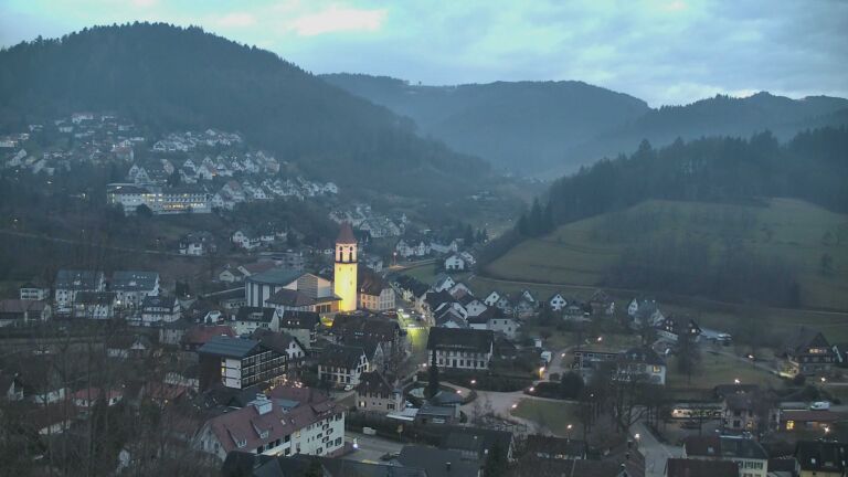 Dieses Bild zeigt eine Webcam-Aufnahme von Ottenhöfen, aufgenommen am Samstag, den 31.01.2026 um 17:40 Uhr