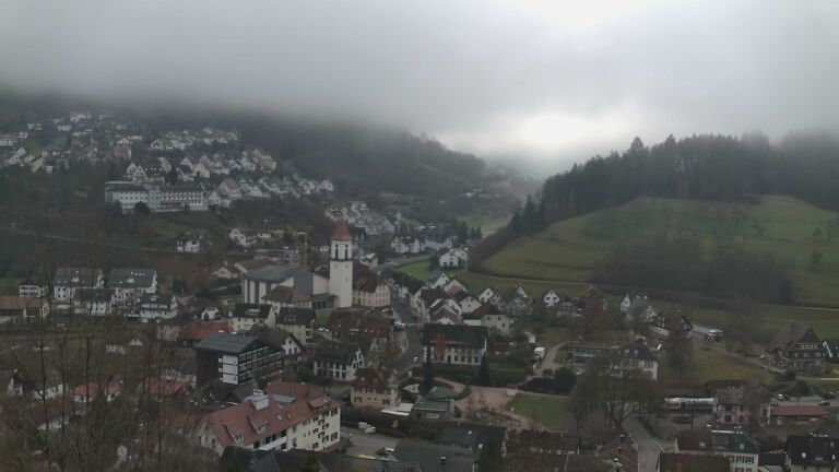 Dieses Bild zeigt eine Webcam-Aufnahme von Ottenhöfen, aufgenommen am Montag, den 22.12.2025 um 12:00 Uhr