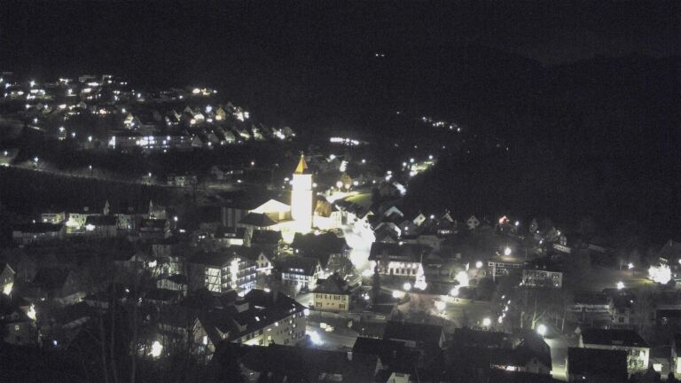 Dieses Bild zeigt eine Webcam-Aufnahme von Ottenhöfen, aufgenommen am Mittwoch, den 17.12.2025 um 22:00 Uhr