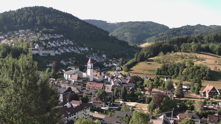 Dieses Bild zeigt eine Webcam-Aufnahme von Ottenhöfen, aufgenommen am Dienstag, den 28.07.2026 um 08:30 Uhr