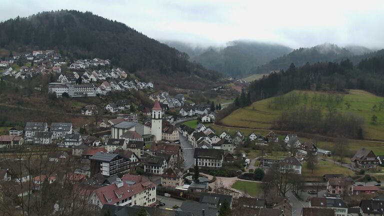 Dieses Bild zeigt eine Webcam-Aufnahme von Ottenhöfen, aufgenommen am Freitag, den 20.02.2026 um 14:10 Uhr