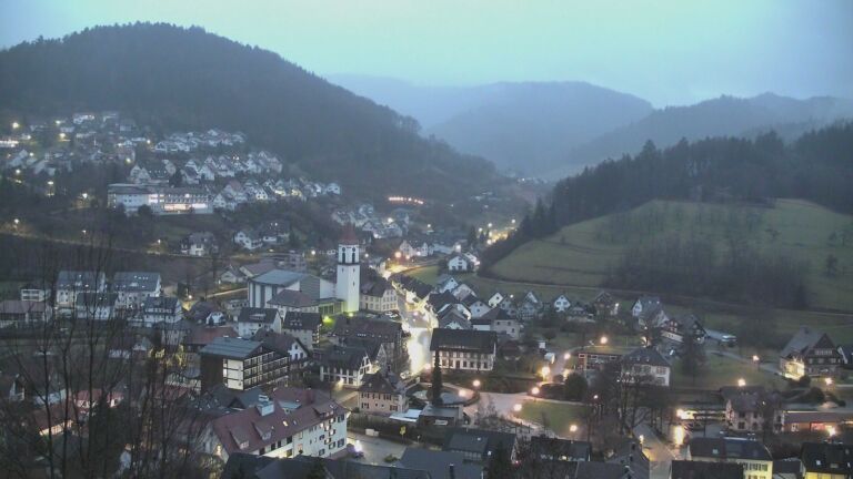 Dieses Bild zeigt eine Webcam-Aufnahme von Ottenhöfen, aufgenommen am Sonntag, den 22.02.2026 um 07:00 Uhr