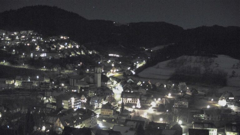 Dieses Bild zeigt eine Webcam-Aufnahme von Ottenhöfen, aufgenommen am Dienstag, den 30.12.2025 um 23:00 Uhr