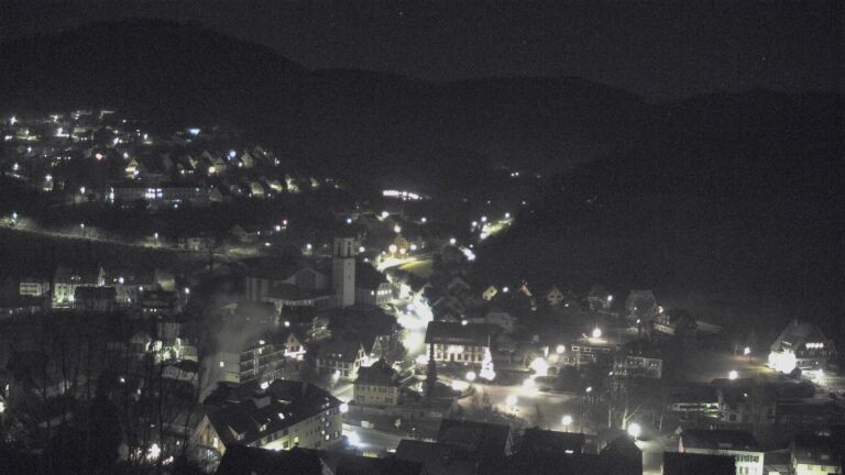 Dieses Bild zeigt eine Webcam-Aufnahme von Ottenhöfen, aufgenommen am Sonntag, den 28.12.2025 um 00:00 Uhr