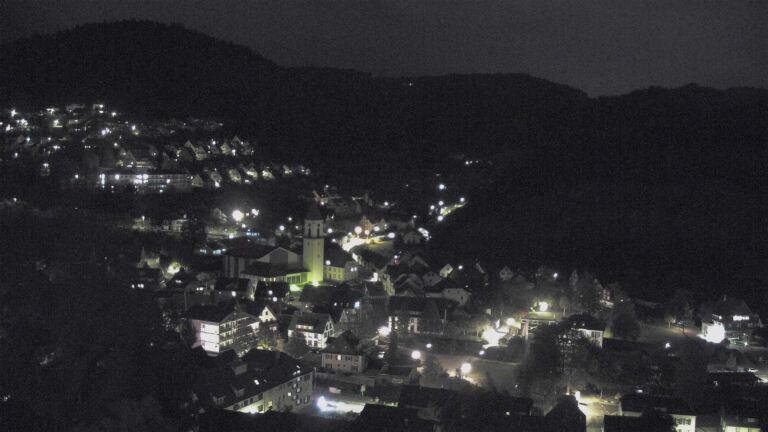 Dieses Bild zeigt eine Webcam-Aufnahme von Ottenhöfen, aufgenommen am Freitag, den 23.10.2026 um 22:00 Uhr