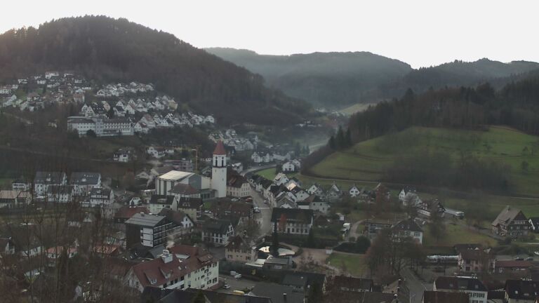 Dieses Bild zeigt eine Webcam-Aufnahme von Ottenhöfen, aufgenommen am Sonntag, den 21.12.2025 um 09:00 Uhr