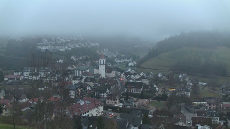 Dieses Bild zeigt eine Webcam-Aufnahme von Ottenhöfen, aufgenommen am Dienstag, den 16.12.2025 um 16:30 Uhr