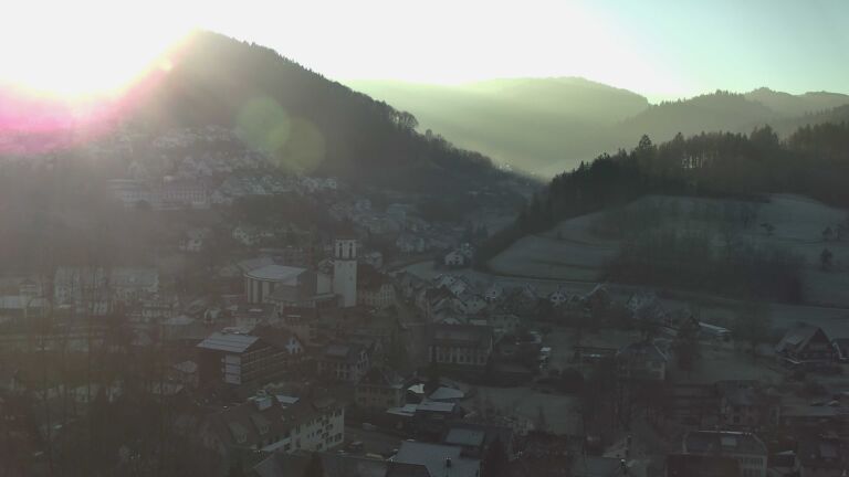 Dieses Bild zeigt eine Webcam-Aufnahme von Ottenhöfen, aufgenommen am Samstag, den 27.12.2025 um 09:40 Uhr