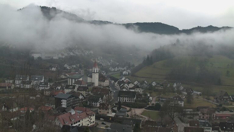 Dieses Bild zeigt eine Webcam-Aufnahme von Ottenhöfen, aufgenommen am Mittwoch, den 04.02.2026 um 14:50 Uhr