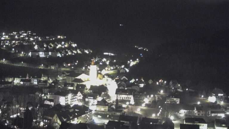 Dieses Bild zeigt eine Webcam-Aufnahme von Ottenhöfen, aufgenommen am Dienstag, den 23.12.2025 um 20:00 Uhr