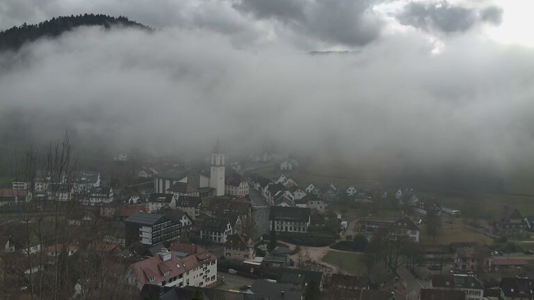 Dieses Bild zeigt eine Webcam-Aufnahme von Ottenhöfen, aufgenommen am Montag, den 02.02.2026 um 13:20 Uhr