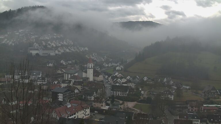 Dieses Bild zeigt eine Webcam-Aufnahme von Ottenhöfen, aufgenommen am Dienstag, den 03.02.2026 um 12:30 Uhr