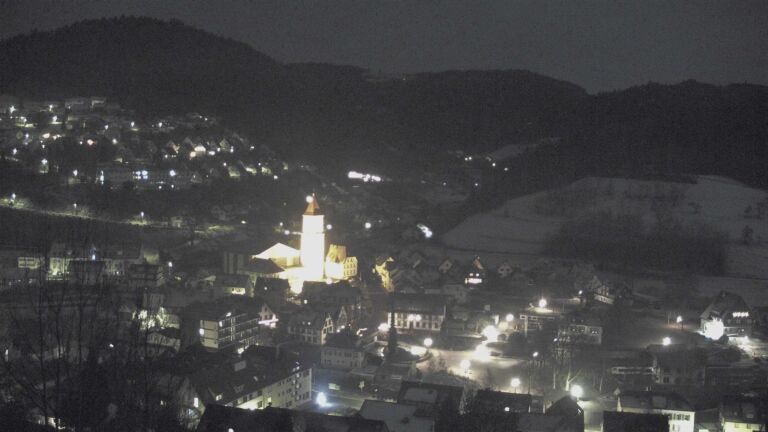 Dieses Bild zeigt eine Webcam-Aufnahme von Ottenhöfen, aufgenommen am Donnerstag, den 01.01.2026 um 02:00 Uhr