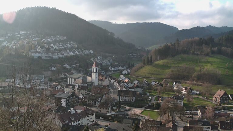 Dieses Bild zeigt eine Webcam-Aufnahme von Ottenhöfen, aufgenommen am Sonntag, den 22.03.2026 um 08:10 Uhr