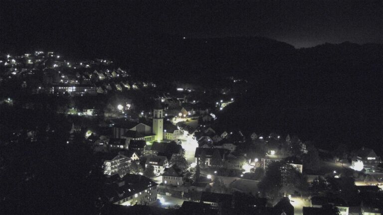 Dieses Bild zeigt eine Webcam-Aufnahme von Ottenhöfen, aufgenommen am Freitag, den 09.10.2026 um 22:00 Uhr