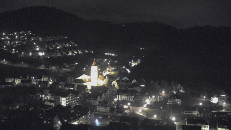 Dieses Bild zeigt eine Webcam-Aufnahme von Ottenhöfen, aufgenommen am Montag, den 26.01.2026 um 22:30 Uhr