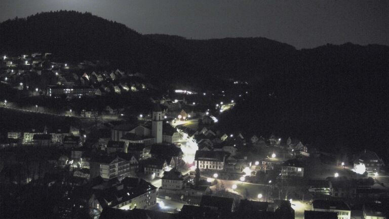 Dieses Bild zeigt eine Webcam-Aufnahme von Ottenhöfen, aufgenommen am Sonntag, den 08.03.2026 um 01:30 Uhr