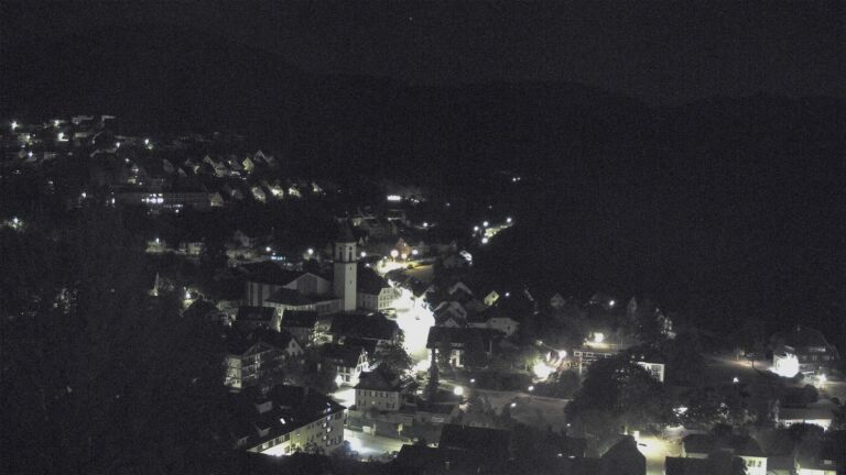 Dieses Bild zeigt eine Webcam-Aufnahme von Ottenhöfen, aufgenommen am Samstag, den 15.08.2026 um 01:30 Uhr