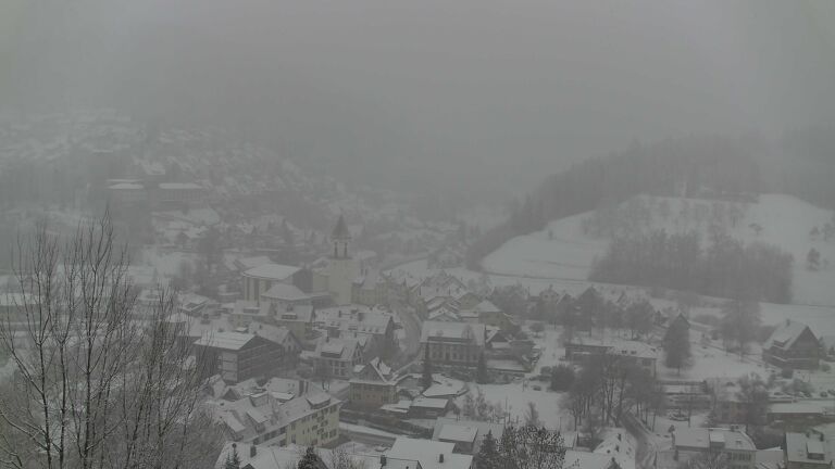 Dieses Bild zeigt eine Webcam-Aufnahme von Ottenhöfen, aufgenommen am Samstag, den 10.01.2026 um 14:10 Uhr