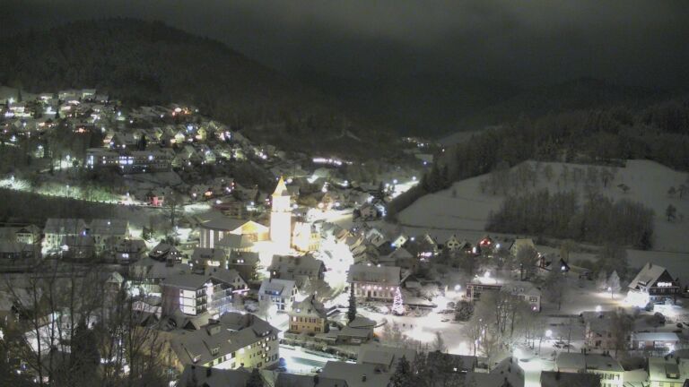 Dieses Bild zeigt eine Webcam-Aufnahme von Ottenhöfen, aufgenommen am Freitag, den 02.01.2026 um 20:00 Uhr