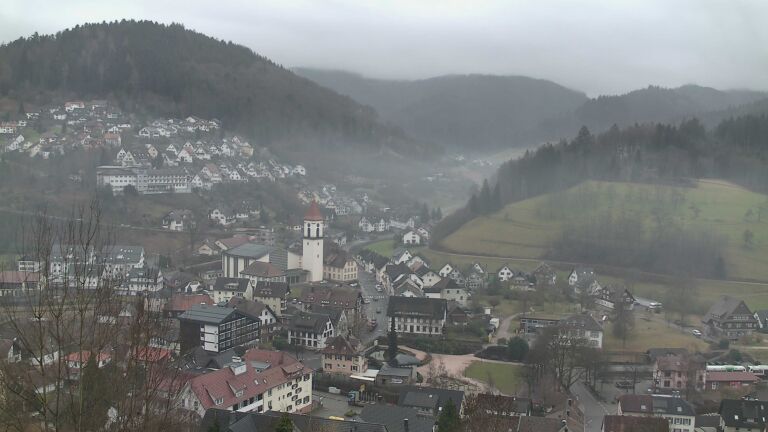 Dieses Bild zeigt eine Webcam-Aufnahme von Ottenhöfen, aufgenommen am Freitag, den 06.02.2026 um 12:50 Uhr