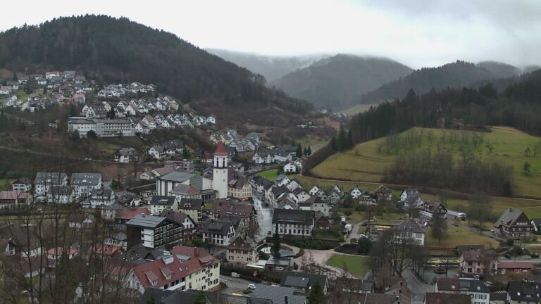 Dieses Bild zeigt eine Webcam-Aufnahme von Ottenhöfen, aufgenommen am Mittwoch, den 11.02.2026 um 16:10 Uhr