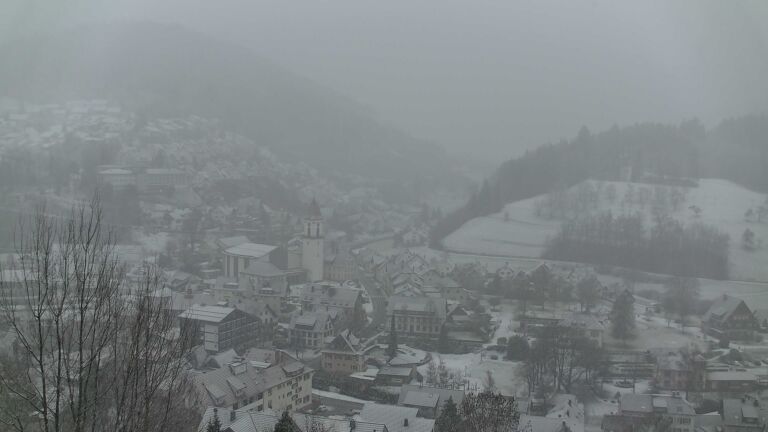 Dieses Bild zeigt eine Webcam-Aufnahme von Ottenhöfen, aufgenommen am Samstag, den 10.01.2026 um 08:50 Uhr