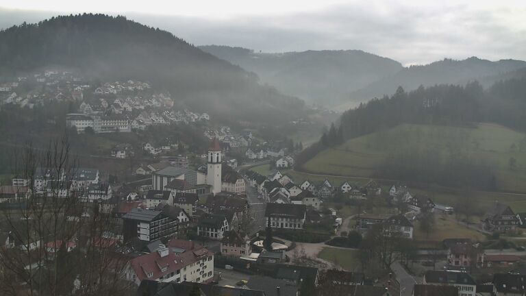 Dieses Bild zeigt eine Webcam-Aufnahme von Ottenhöfen, aufgenommen am Sonntag, den 01.02.2026 um 09:10 Uhr