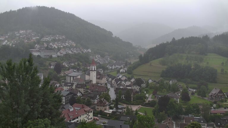 Dieses Bild zeigt eine Webcam-Aufnahme von Ottenhöfen, aufgenommen am Freitag, den 12.06.2026 um 08:10 Uhr