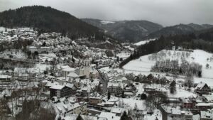 Dieses Bild zeigt eine Webcam-Aufnahme von Ottenhöfen, aufgenommen am Donnerstag, den 08.01.2026 um 11:10 Uhr