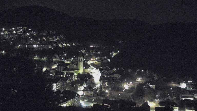 Dieses Bild zeigt eine Webcam-Aufnahme von Ottenhöfen, aufgenommen am Samstag, den 03.10.2026 um 21:30 Uhr