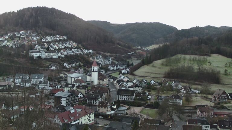 Dieses Bild zeigt eine Webcam-Aufnahme von Ottenhöfen, aufgenommen am Sonntag, den 08.02.2026 um 08:10 Uhr