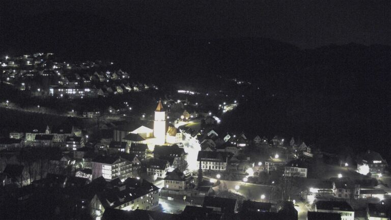 Dieses Bild zeigt eine Webcam-Aufnahme von Ottenhöfen, aufgenommen am Samstag, den 21.02.2026 um 21:00 Uhr