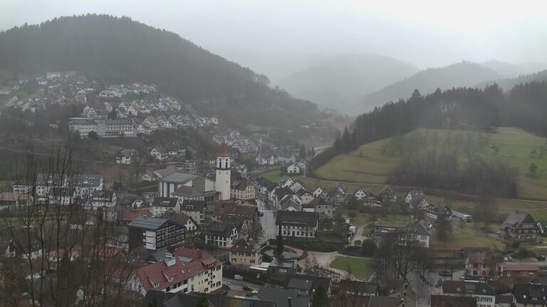 Dieses Bild zeigt eine Webcam-Aufnahme von Ottenhöfen, aufgenommen am Montag, den 16.02.2026 um 15:50 Uhr