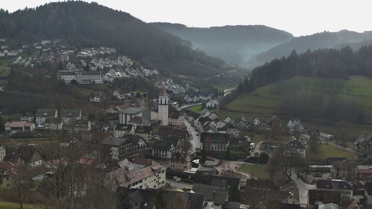 Dieses Bild zeigt eine Webcam-Aufnahme von Ottenhöfen, aufgenommen am Samstag, den 20.12.2025 um 12:50 Uhr