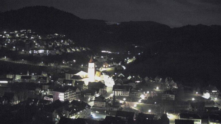 Dieses Bild zeigt eine Webcam-Aufnahme von Ottenhöfen, aufgenommen am Donnerstag, den 26.03.2026 um 21:30 Uhr