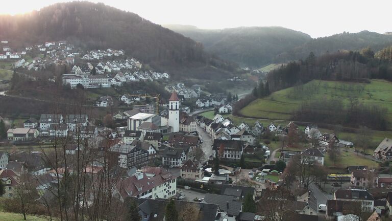 Dieses Bild zeigt eine Webcam-Aufnahme von Ottenhöfen, aufgenommen am Freitag, den 12.12.2025 um 09:00 Uhr