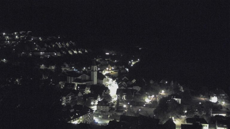 Dieses Bild zeigt eine Webcam-Aufnahme von Ottenhöfen, aufgenommen am Samstag, den 22.08.2026 um 01:00 Uhr
