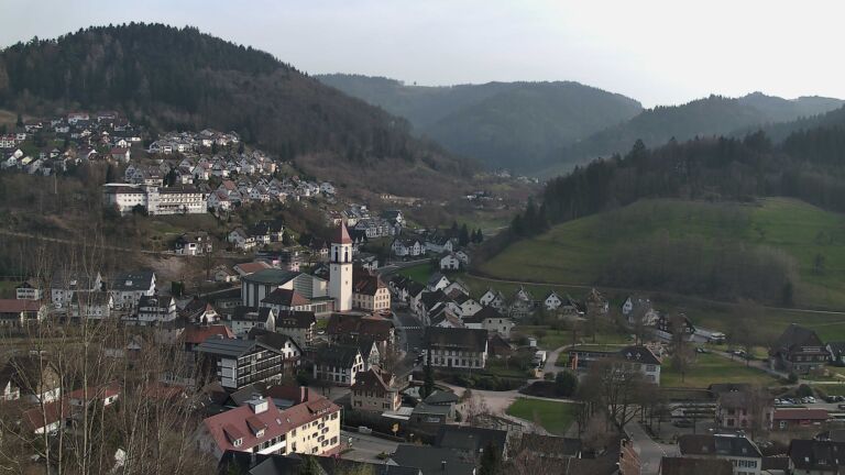 Dieses Bild zeigt eine Webcam-Aufnahme von Ottenhöfen, aufgenommen am Sonntag, den 08.03.2026 um 16:40 Uhr