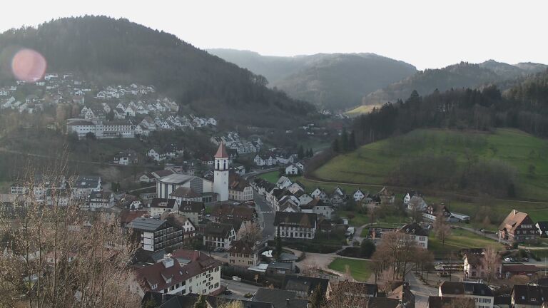 Dieses Bild zeigt eine Webcam-Aufnahme von Ottenhöfen, aufgenommen am Sonntag, den 08.03.2026 um 08:10 Uhr