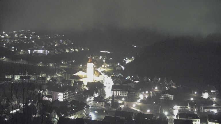 Dieses Bild zeigt eine Webcam-Aufnahme von Ottenhöfen, aufgenommen am Mittwoch, den 28.01.2026 um 20:10 Uhr