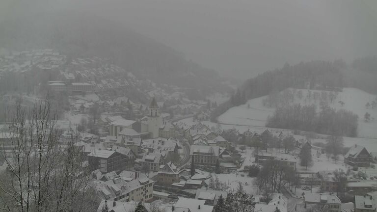 Dieses Bild zeigt eine Webcam-Aufnahme von Ottenhöfen, aufgenommen am Samstag, den 10.01.2026 um 14:30 Uhr