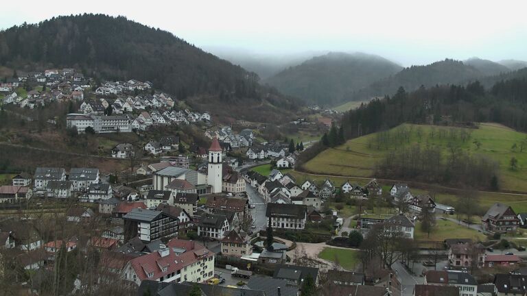 Dieses Bild zeigt eine Webcam-Aufnahme von Ottenhöfen, aufgenommen am Mittwoch, den 18.02.2026 um 15:00 Uhr