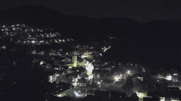 Dieses Bild zeigt eine Webcam-Aufnahme von Ottenhöfen, aufgenommen am Montag, den 12.10.2026 um 22:00 Uhr