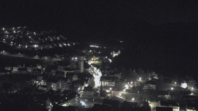 Dieses Bild zeigt eine Webcam-Aufnahme von Ottenhöfen, aufgenommen am Samstag, den 21.02.2026 um 01:00 Uhr