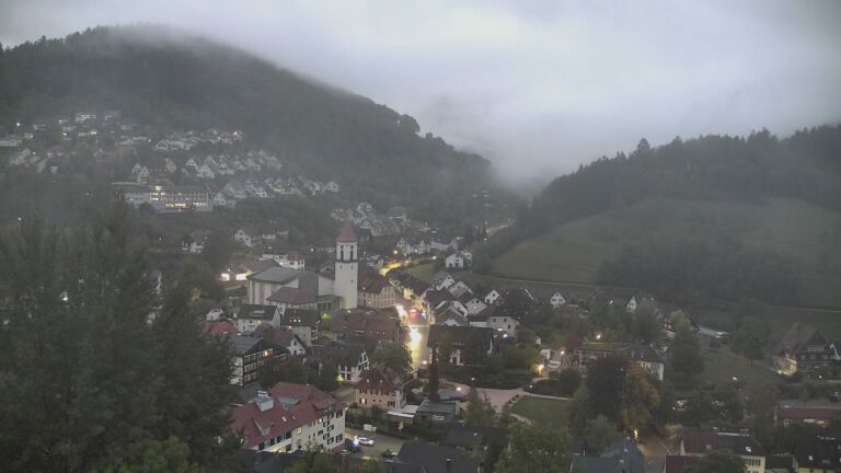 Dieses Bild zeigt eine Webcam-Aufnahme von Ottenhöfen, aufgenommen am Mittwoch, den 14.10.2026 um 07:20 Uhr